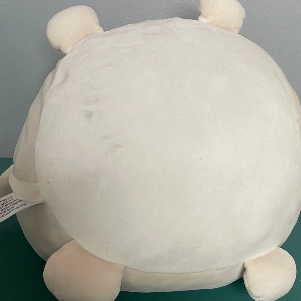 Linzy Toys approx 12” long round calico cat squish animal collectible toy
